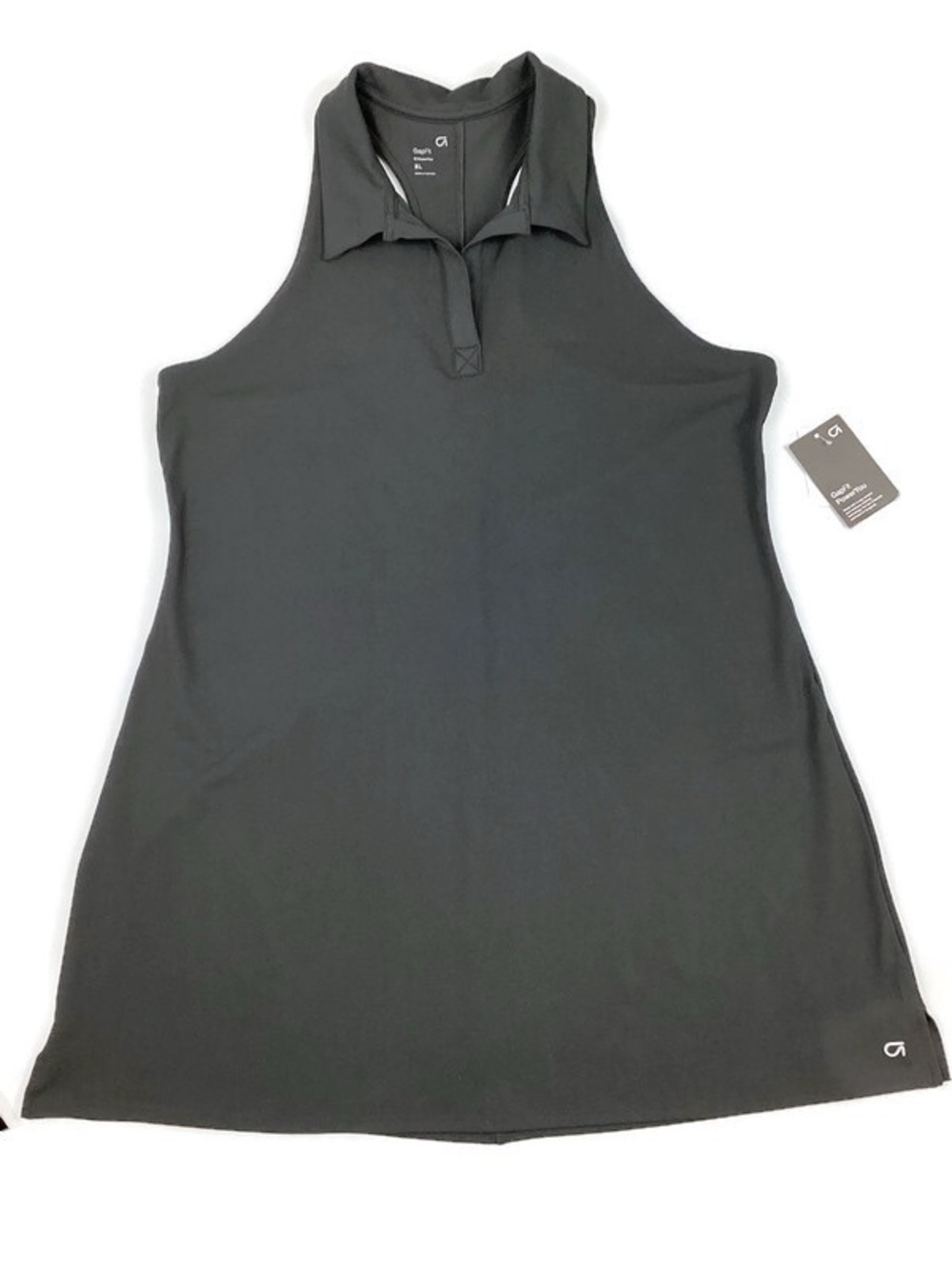 Gap Fit Black Athletic Athleisure Sleeveless Dress XL NEW! Retail $49.99